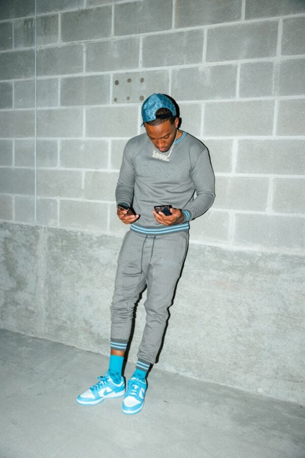 ICON Embossed Crew Neck Suit