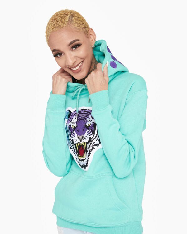 ICON Teal Hood Logo Hoodie - Icon The Collection