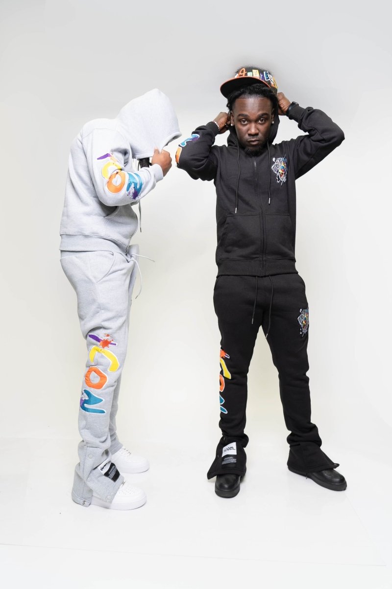 ICON Black Signature Zip up Suit - Icon The Collection