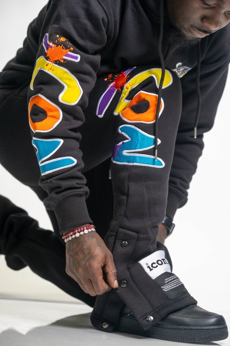 ICON Black Signature Zip up Suit - Icon The Collection