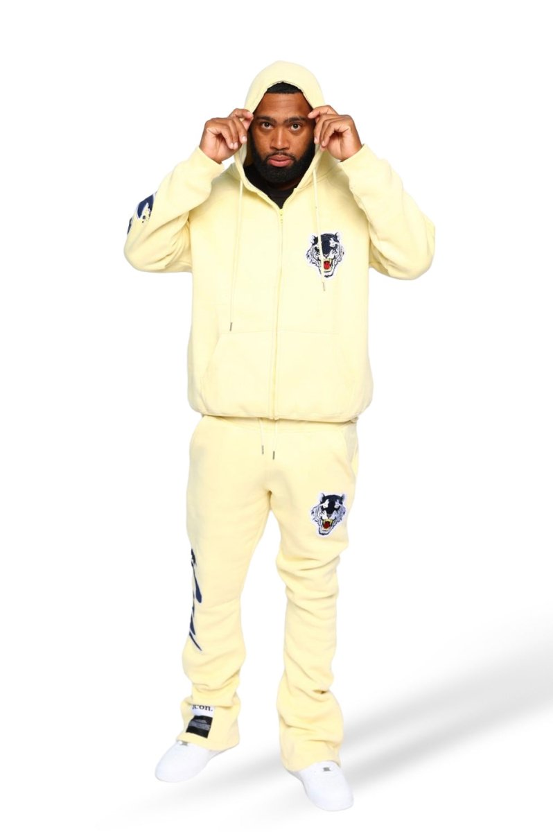 ICON Cream Signature Zip up Suit - Icon The Collection