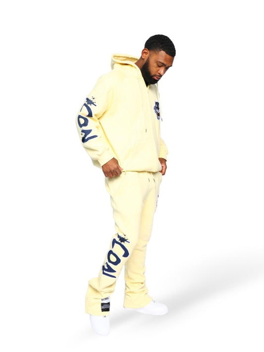 ICON Cream Signature Zip up Suit - Icon The Collection