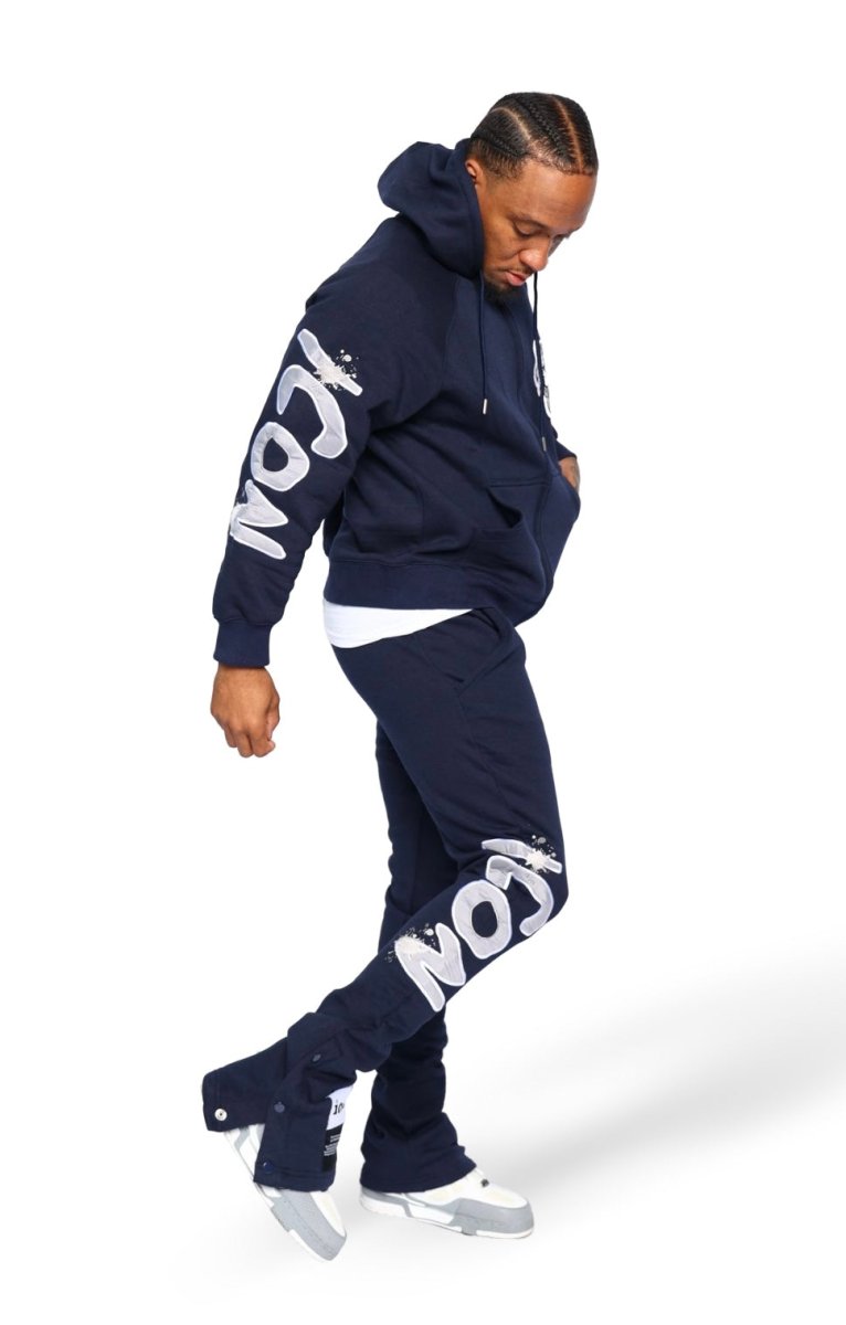 ICON Navy Signature Zip up Suit - Icon The Collection