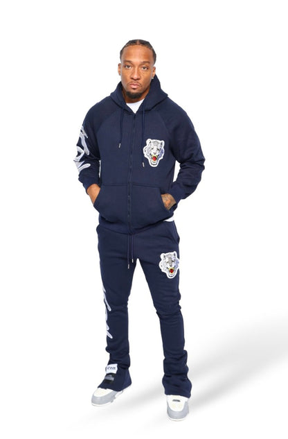 ICON Navy Signature Zip up Suit - Icon The Collection