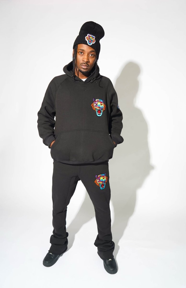 ICON Black Multi Stack Jogger Suit - Icon The Collection