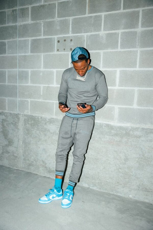 ICON  Embossed Crew Neck Suit