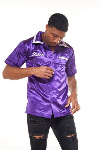 ICON Purple Silk Bowling Shirt - Icon The Collection